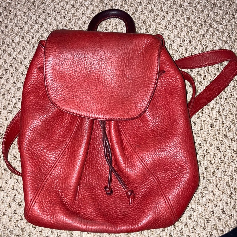 Red coach backpack